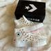 Converse Shoes | Converse Chuck Taylor All-Star Lift Hi White Red - Heart Embroidered | Color: Red/White | Size: 9