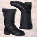 Coach Shoes | Coach Betsie Black Nylon Leather Boots - Size7 | Color: Black | Size: 7