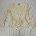 J. Crew Tops | J Crew Mercantile Long Sleeve V Neck Blouse Size 2 Cream Color | Color: Cream | Size: 2