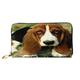 XqmarT Cute Basset Hound Wallets Large Capacity Wallet for Men Women Wallets Credit Card Microfiber Leather Wallet