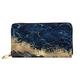 XqmarT Black White Gold Foil Marble Wallets Large Capacity Wallet for Men Women Wallets Credit Card Microfiber Leather Wallet