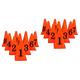 Yardwe 20 Pcs flexible football Ice cream cones Imported PE Material indoor plastic disc cones plastic traffic cones numbered cones basketball extra large Number Marker Bucket sports