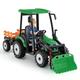 Maxmass Kids Ride on Tractor and Trailer, 12V Battery Powered Electronic Toy Car with Remote Control, Detachable Bucket, Music, USB, Horn, Lights, Children Ride on Bulldozer for 37-96 Months (Green)