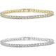 14K gold-plated 4mm cubic zirconia classic tennis bracelet,Women's bracelet. (17cm, Gold+Platinum)