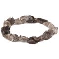 Natual Irregular Stone Bracelet Quartz Beads Bracelets Bangles Women Men Jewelry Gifts,Yellow Tiger Eye,21 Cm crystal stone (Color : Smoky Quartz, Size : 23cm)