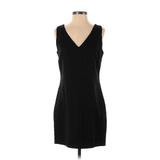Banana Republic Factory Store Casual Dress - Mini V-Neck Sleeveless: Black Solid Dresses - Women's Size 4