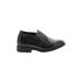 Flats: Slip-on Chunky Heel Classic Black Print Shoes - Women's Size 7 - Almond Toe