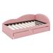 Ivy Bronx Kierney Twin Daybed Upholstered in Pink | 27.8 H x 42 W x 79 D in | Wayfair 19CBD12074564609BDE778807071C8C3