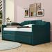 Wade Logan® Berk Twin Daybed w/ Trundle Upholstered/Polyester in Green | 36 H x 41 W x 81 D in | Wayfair 9A270C08215C4F5CB699C8BE873E2924