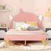 Zoomie Kids Aisia Platform Bed Metal in Brown/Pink | 52 H x 78.1 W x 57.1 D in | Wayfair E5775EAEE23646E2B9F39CC3B6ADB8CB