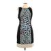 DKNYC Casual Dress - Sheath Crew Neck Sleeveless: Black Color Block Dresses - Women's Size 12