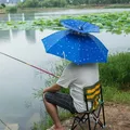 Chapeau parapluie de pêche à double couche casquette parapluie imperméable chapeau aérien monté