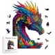 Puzzle dragon coloré en bois pour adultes et enfants défi votre âme avec difficile parfait pour