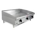 Toastmaster TMGM36 36" Gas Commercial Griddle w/ Manual Controls - 3/4" Steel Plate, Convertible, 0.75-in. Polished Steel Plate, Stainless Steel, Gas Type: Convertible