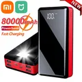 XiaomiMijia 80000mAh Mobile Power Bank con Display digitale a LED 4 caricabatterie portatile USB