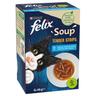 Sachets Felix 30 x 48 g pour chat + 6 sachets offerts ! - Soup Filets : sélection de la mer