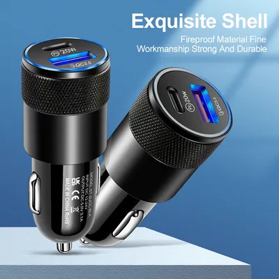 Pd auto ladegerät usb typ c schnell aufladen auto telefon adapter für iphone 13 12 xiaomi huawei samsung s21 schnell ladung 3,0 Image