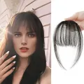 Clip in Pony wispy Pony Clip in Haar verlängerungen braun schwarz Luft Pony Fransen mit Schläfen