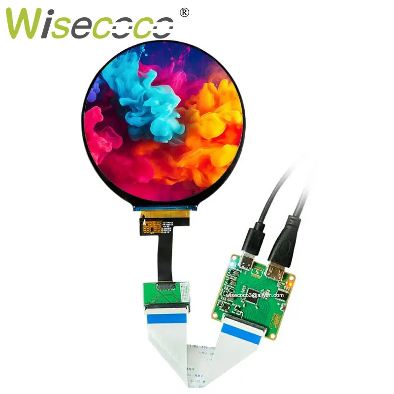 4 Zoll 720 x 720 kreisförmiger Bildschirm Digital Signage Smart Home Raspberry Pi Rundes LCD-Display MIPI-Treiberplatine Image