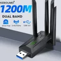 Dualband USB Wifi 1200 MBit/s Adapter 2 4 GHz 5GHz WLAN mit 4 Antennen PC Mini Computer 600 MBit/s