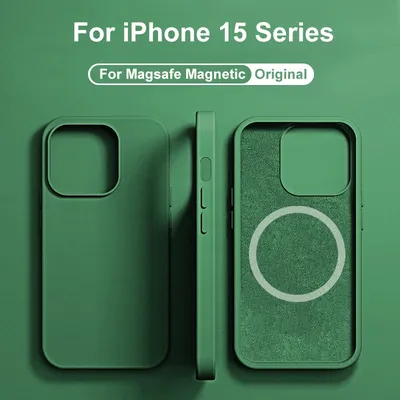 Für for magsafe original magnet hülle für iphone 15 14 11 13 12 pro max mini plus kabellose lade hüllen flüssige silikon telefon abdeckung