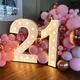 73cm LED Licht Riesen zahl Ballon Füll kasten Kinder Erwachsenen Geburtstags feier Ballon Rahmen