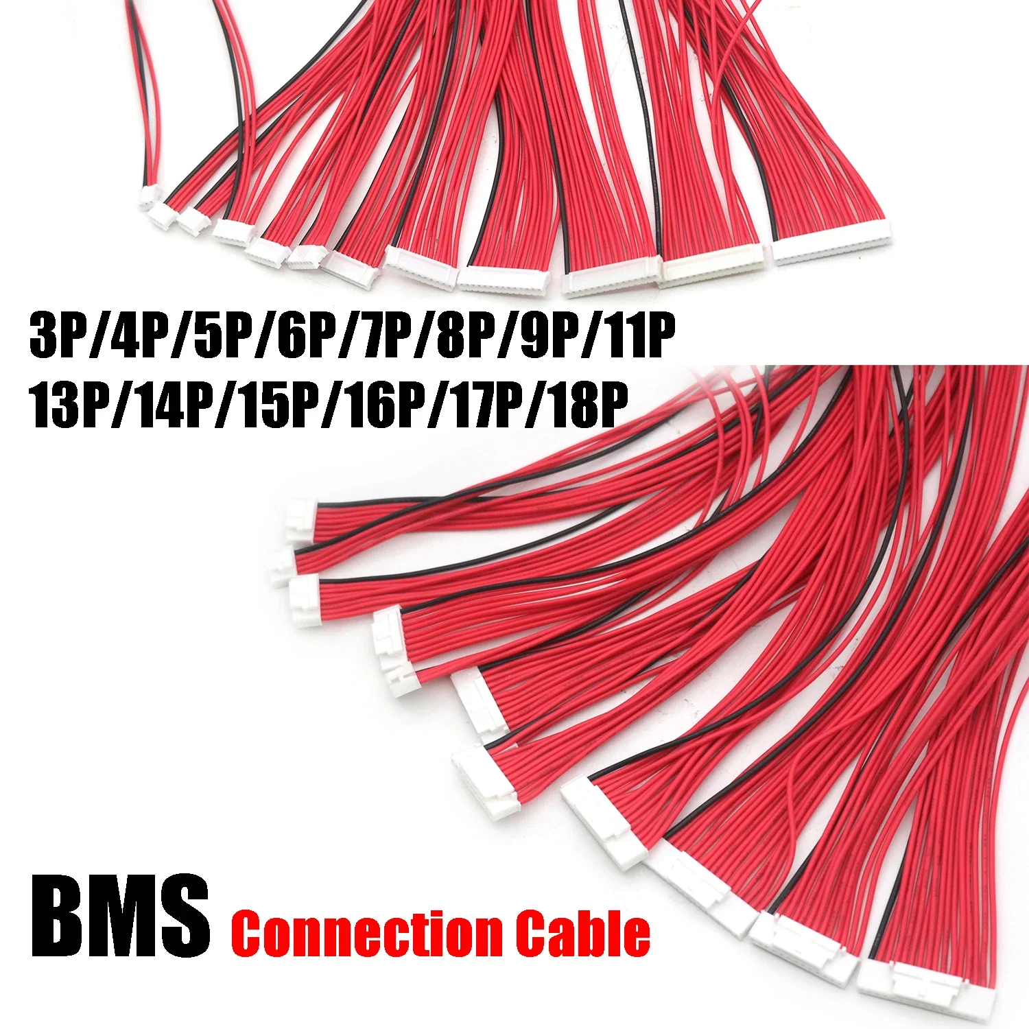 2P-18P BMS Balance Kabel 2,0 MM 2,54 MM Lithium-Batterie Schutz Bord Verbindung Draht PIN 4S ~ 17S 4P 5P 7P 8P 9P 11P 14P 15P 17P Image