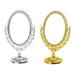 Tabletop Vanity Makeup Mirror Double Sided Plastic Decorative Framed Oval Mirror Bathroom Bedroom Dressing Mirror (Random Color)