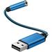 Trjgtas USB to 3.5mm Headphone Jack Audio Adapter External Stereo Sound Card for PC Laptop for for Etc (0.6 Feet Blue)