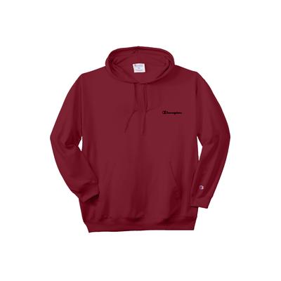 Men's Big & Tall Champion Embroidered Logo Fleece Hoodie by Champion in Burgundy (Size 3XL)