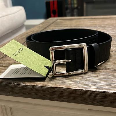 Gucci Accessories | Gucci Belt Size 35/85 For Men Black Leather Belt Brand New Tags Included | Color: Black | Size: Os