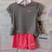 Nike Matching Sets | Infant Girls Two Piece Set Nwt | Color: Gray/Pink | Size: 24mb