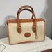 Dooney & Bourke Bags | Dooney & Bourke Classic Satchel, Bone & British Tan Leather, Vintage 1990s | Color: Brown/Tan | Size: Os