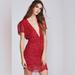 Free People Dresses | Free People Xs Baby Love Bodycon Dress | Color: Blue/Red | Size: Xs