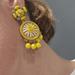 J. Crew Jewelry | J. Crew Statement Earrings - Yellow & White Daisy Flower Beaded Design | Color: White/Yellow | Size: Os