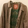 Free People Jackets & Coats | Free People Brown Button Down Linen Jacket. Size Small. | Color: Brown | Size: S