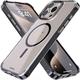 Rebel Clear Case for iPhone 15 Pro Max [Crystal Series Gen-5] Strong MagSafe Compatible, Anti-Scratch, Non-Yellowing, Protective Shockproof Bumpers, Metal Lens & Buttons, 6.7 Inch Phone 2023 (Black)