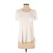 Joe Fresh Short Sleeve T-Shirt: Ivory Tops - Women's Size Medium