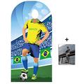 BundleZ-4-FanZ World Cup Football 2018 Brazil Lifesize Adult Stand-in Cardboard Cutout Fan Pack, 190cm x 96cm Includes 8x10 Star Photo