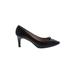 Chanel Heels: Pumps Stilleto Classic Black Print Shoes - Women's Size 35 - Pointed Toe