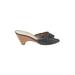 Bottega Veneta Heels: Slip-on Wedge Boho Chic Blue Shoes - Women's Size 8 1/2 - Open Toe