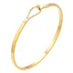 Bracelet jonc en acier inoxydable pour femme bracelet fin plaqué or bijoux minimalistes
