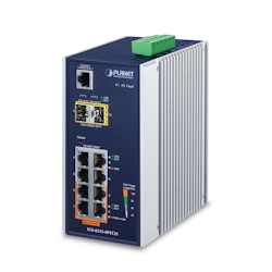PLANET industrial 4-Port 10/100/1000T Switch +4-Port 10/100 802.3at PoE + 2 100/1000 SFP Slots, PoE Budget 144 W, managed Image