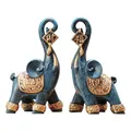 2x Elefanten statuen nordischen Stil Harz Elefant Figur Skulptur Sammlung