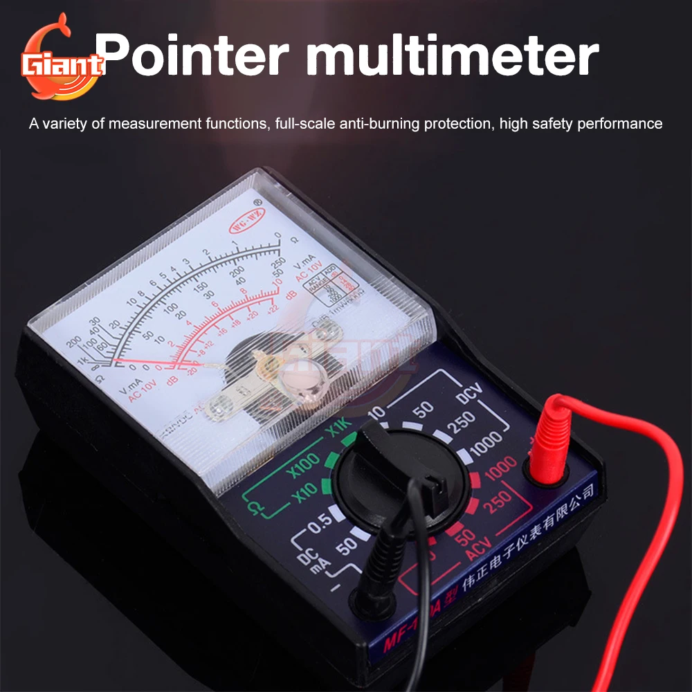 MF-110A AC/DC Analog Multimeter Nadel Zeiger Typ Universal Voltmeter Amperemeter Tragbare Spannung Strom OHM Widerstand Tester Image