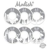 Modish Labels Baby Clothes Size Dividers Baby Closet Organizers Closet Size Dividers Baby Closet Organizers Clothes Organizer Neutral Boy Girl Woodland Animals Tribal Nordic (Gray)