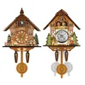 Neue Uhr Wand Holz Holz Pendel Vintage Uhren Kuckuck Kinder Vogel hängen Retro 3D Glockenspiel Dekor