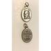 Padre Pio Silver tone oval medal New from Italy