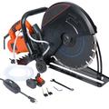 14 Concrete Saw 2800W Electric Power Disc Cutter Circular Demo Saw 4 300 r/min Premium Diamond Blade Circular Saw Angle Grinder For Wet/Dry Concrete Guide Roller Cut Off