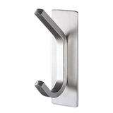 Adhesive Hooks Stainless Steel Self Adhesive Robe Coat Hook for Bathroom Kitchen Wall Mounted Door Clothes Hook No Screws Damage Free